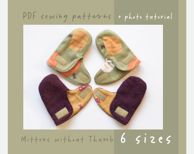 Baby and Toddler Winter Wrap Mittens Sewing Pattern & VIDEO Tutorial ...