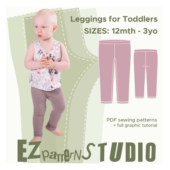 Leggings PDF Sewing Pattern for Toddlers/ 12mth 18mth | Etsy