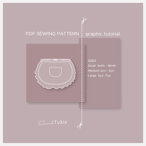 Half-Apron with Ruffle PDF Sewing Pattern for Toddlers / SIZES 9mth - 7yo /
