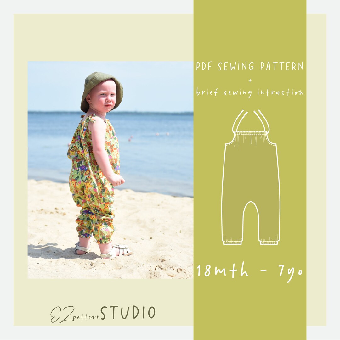 Combi-short tissé à épaules dénudées et patron de couture PDF pour