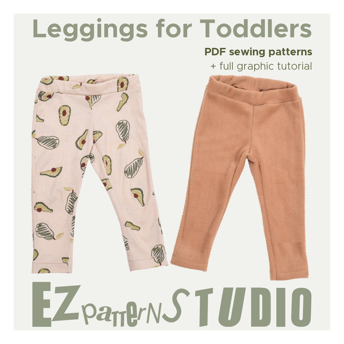 Leggings PDF Sewing Pattern for Toddlers/ 12mth 18mth Etsy