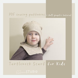 Neck Warmer PDF Sewing Pattern for Kids / Neck Warmer Mock Turtleneck/ Mock Collar /2 - 7 Years / ez-7203