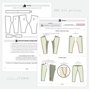 Kids Joggers Pants PDF Sewing Pattern // 6mth 9mth 12mth 18mth 2yo 3yo ...