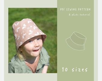 Klassieke vissershoed voor kind/tiener/volwassenen 10 MATEN (hoofdmaten 49-58 cm) // ez-7108