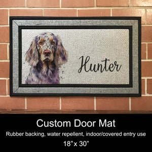Custom Door Mat, 18&quot; x 30&quot; - English Setter