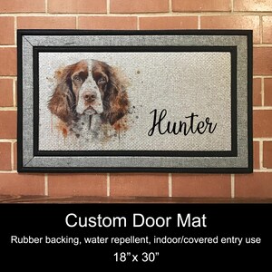 Custom Door Mat, 18&quot; x 30&quot; - Springer Spaniel