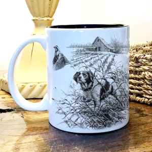 Brittany & Bobwhite Quail Mug - FREE SHIPPING