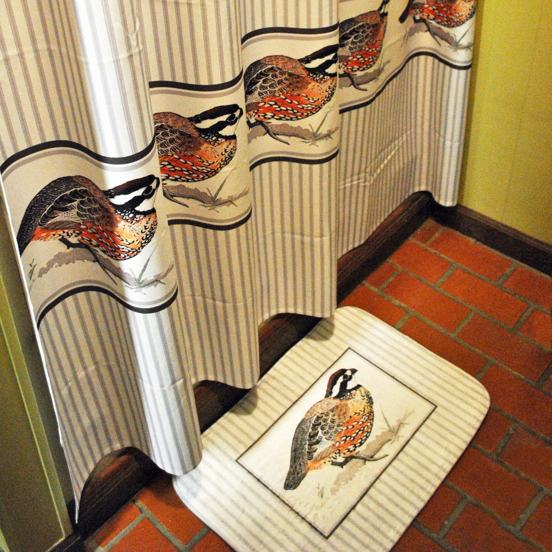 Bobwhite Quail Shower Curtain And/or Bath Mat Etsy