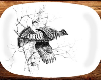 Melamine Platter, Grouse or Woodcock