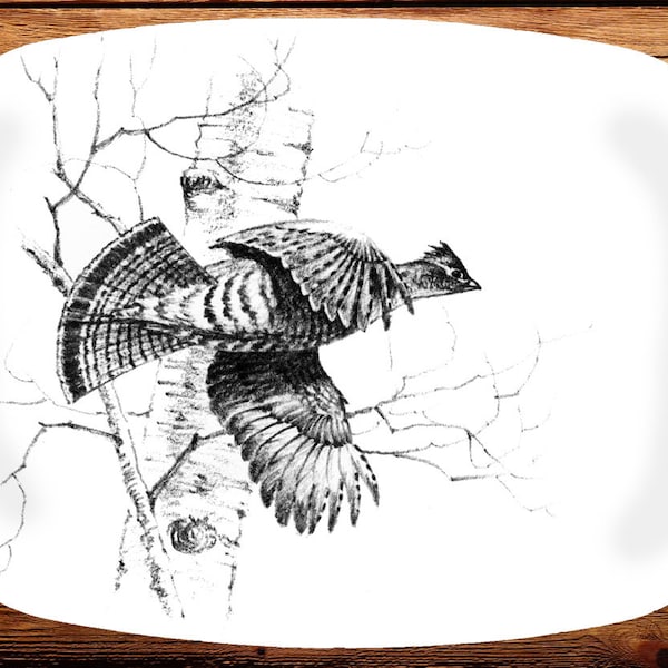 Melamine Platter, Grouse or Woodcock