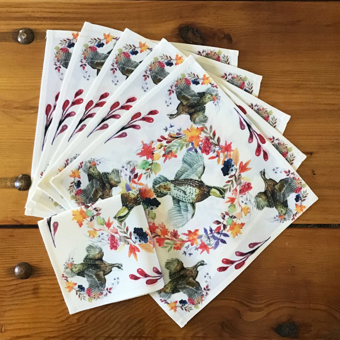Bobwhite Quail Cocktail/beverage Napkins 10 X 10 Etsy