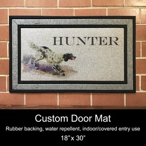 Custom Door Mat, 18&quot; x 30&quot; - English Setter