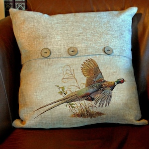 Pheasant Pillow Cover, 16" FREE SHIPPING