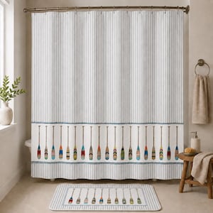 Paddles Shower Curtain and/or Bath Mat