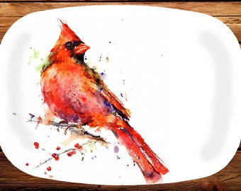 Melamine Platter, Blue Bird or Red Bird