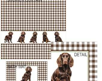 Boykin Spaniels Shower Curtain and/or Bath Mat