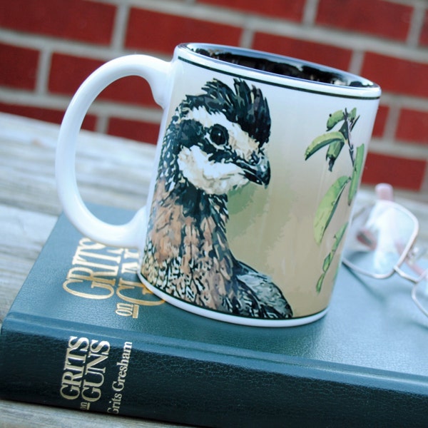 Coffee Tea Mug, Guys, Men and Hunters with Bobwhite Quail Game Bird - FREE SHIPPING