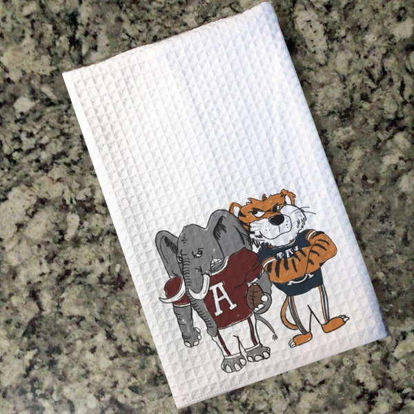 Waffle Towel - Alabama Auburn Football