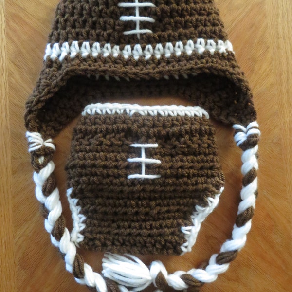 FOOTBALL Hat Set baby boy Photo Props preemie, newborn - 12 months, bringing home baby outfit, baby's 1st hat