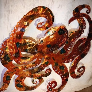 Metal Octopus Wall Art - Metal Octopus Sculpture - Octopus Wall Art - Metal Wall Art
