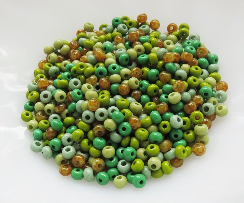 20 g Item SB215 Montana Forest Mix 60 Czech Glass Seed Beads