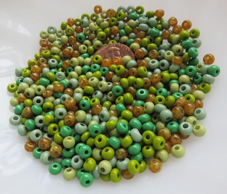 20 g Item SB215 Montana Forest Mix 60 Czech Glass Seed Beads