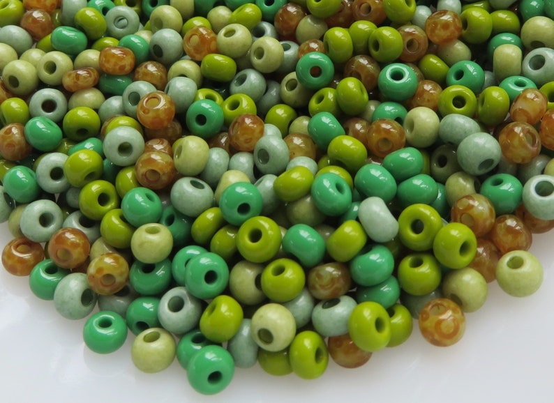 20 g Item SB215 Montana Forest Mix 60 Czech Glass Seed Beads