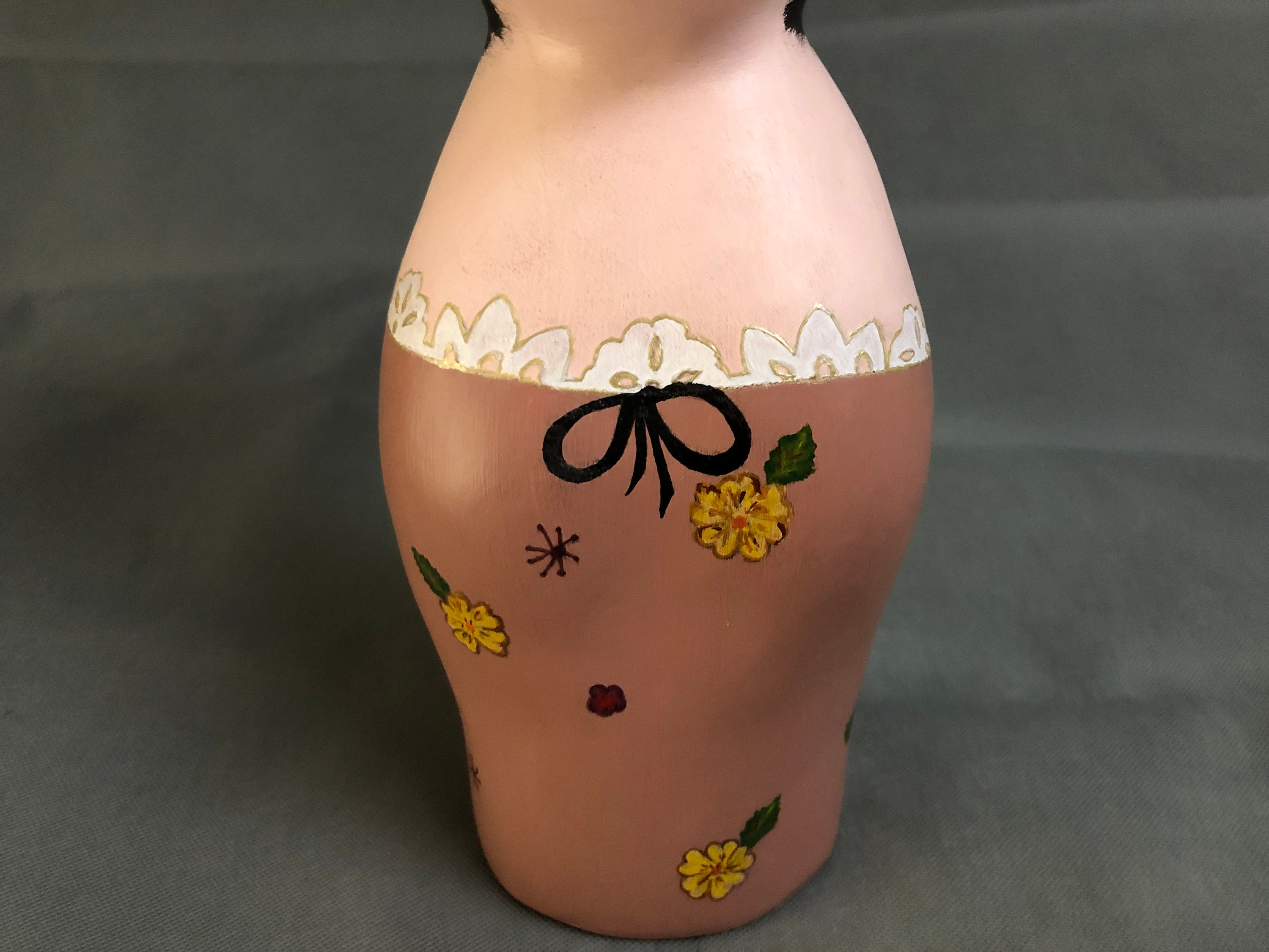 Vintage French Paper Mache Mannequin Head Bust Marotte tête De