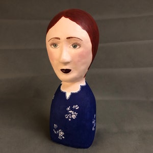 Vintage French Paper Mache Mannequin Head Bust - Marotte -Tête de Mannequin - Shop Display