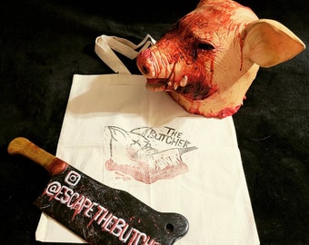 The Butcher hand printed cotton tote bag