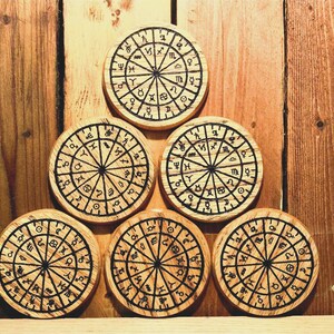 Tyranny coaster,Wood Coaster Set, 3, Oak Coaster,wood cookie, Lacquered coaster set,sugarbearproductions,  3.5 by 3.5 inches,Jefferson,round