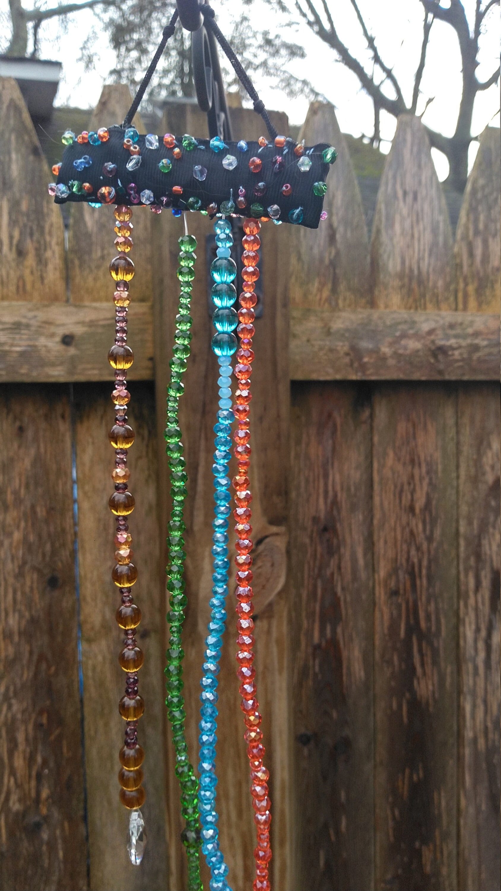 SunCatcher,jeweled top, unique, beaded suncatcher, jeweled suncatcher, window art, prism maker, prismSugarbearproductions,