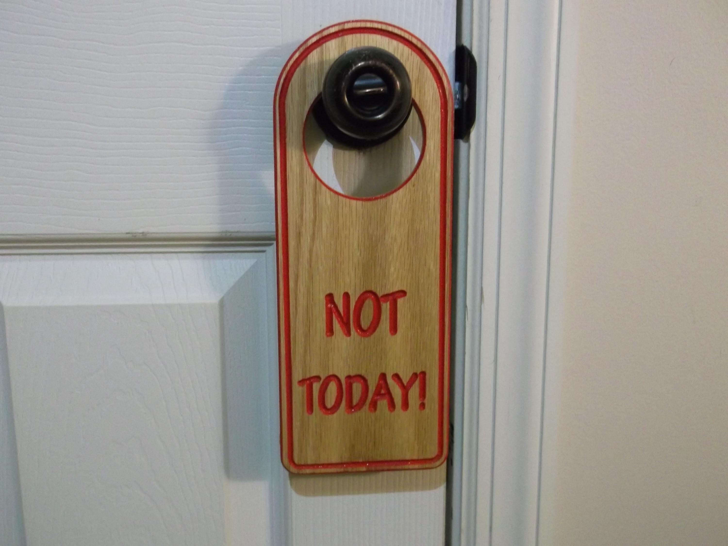 Reversible Oak Door Sign