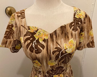 Vintage Hawaiian Dress - 30" Waist