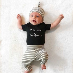 Newborn Boy Coming Home Outfit, Baby Boy Coming Home Outfit, Personalized Newborn Outfit, Baby Shower Gift