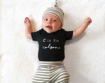 Newborn Boy Coming Home Outfit, Baby Boy Coming Home Outfit, Personalized Newborn Outfit, Baby Shower Gift