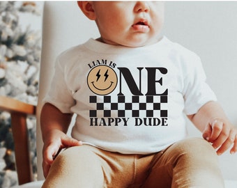 One Happy Dude Birthday Shirt, 1st Birthday Shirt, Toddler Boy, One Cool Dude