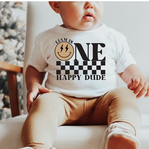 One Happy Dude Birthday Shirt, 1st Birthday Shirt, Toddler Boy, One Cool Dude