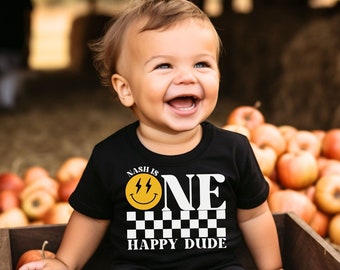 One Happy Dude Birthday Shirt, 1st Birthday Shirt, Toddler Boy, One Cool Dude