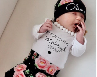 Baby girl coming home outfit, newborn take home outfit, newborn coming home outfit, newborn announcement outfit