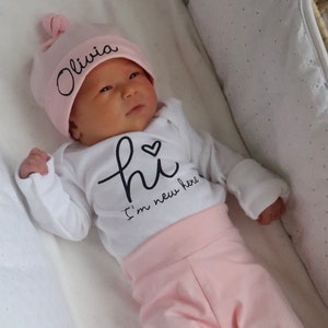 Baby Girl Coming Home Outfit, Girls go home outfit, Newborn Girl Coming Home Outfit Personalized Newborn Outfit Baby Girl Outfits afbeelding 3