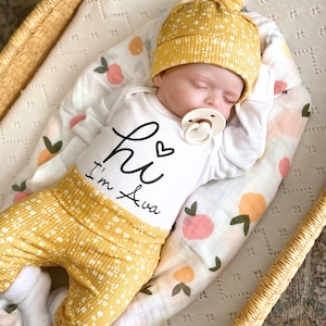 Baby Girl Coming Home Outfit, Girls take home outfit, Newborn Girl Coming Home Outfit, Personalized Newborn Outfit, Baby Shower Gift image 2