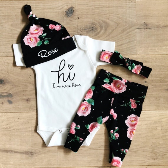 etsy baby girl coming home outfit