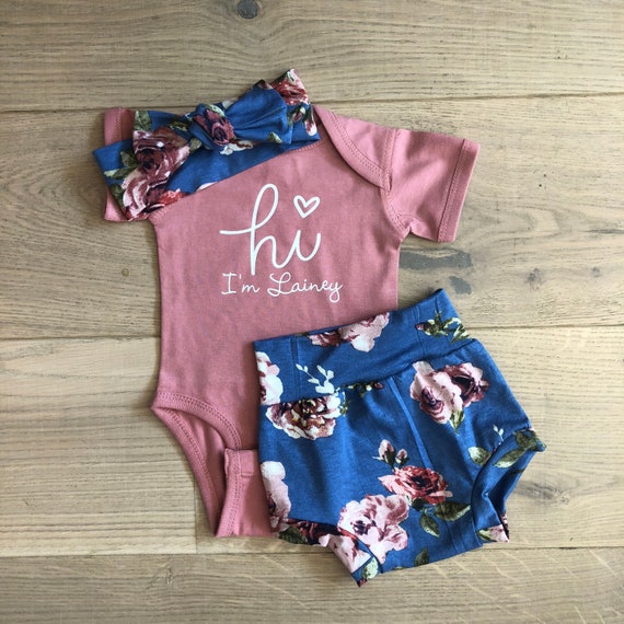 personalized newborn girl coming home outfit