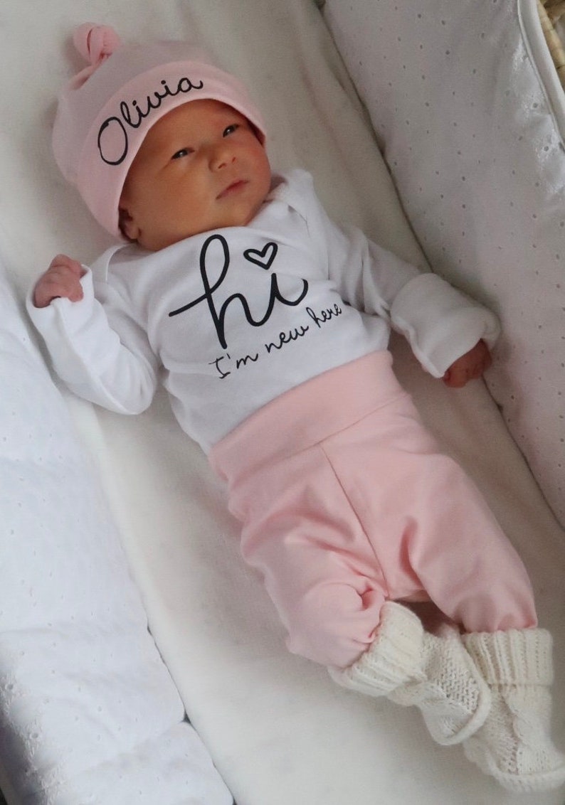 Baby Girl Coming Home Outfit, Girls go home outfit, Newborn Girl Coming Home Outfit Personalized Newborn Outfit Baby Girl Outfits afbeelding 3