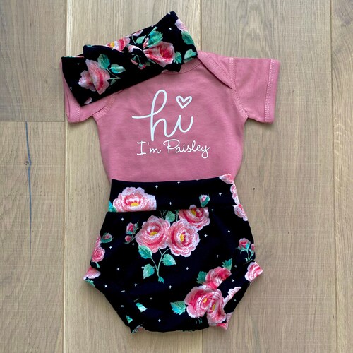 Baby Girl Coming Home Outfit Rainbow Baby Newborn Girl Etsy