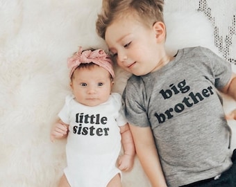 Big Brother Little sister outfit / Big brother little sister set / Big Brother T-Shirt