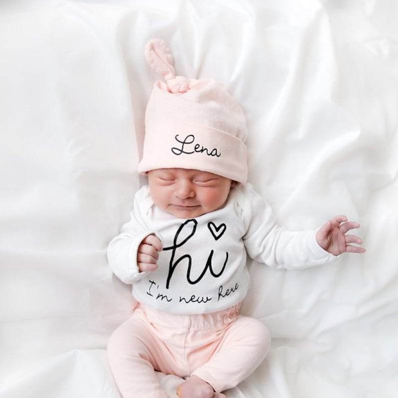 Baby Girl Coming Home Outfit, Girls go home outfit, Newborn Girl Coming Home Outfit Personalized Newborn Outfit Baby Girl Outfits afbeelding 1