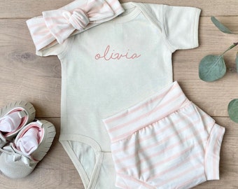 Baby Girl Coming Home Outfit, Newborn Girl Coming Home, Hospital Outfit, Take home outfit, Summer newborn coming home outfit