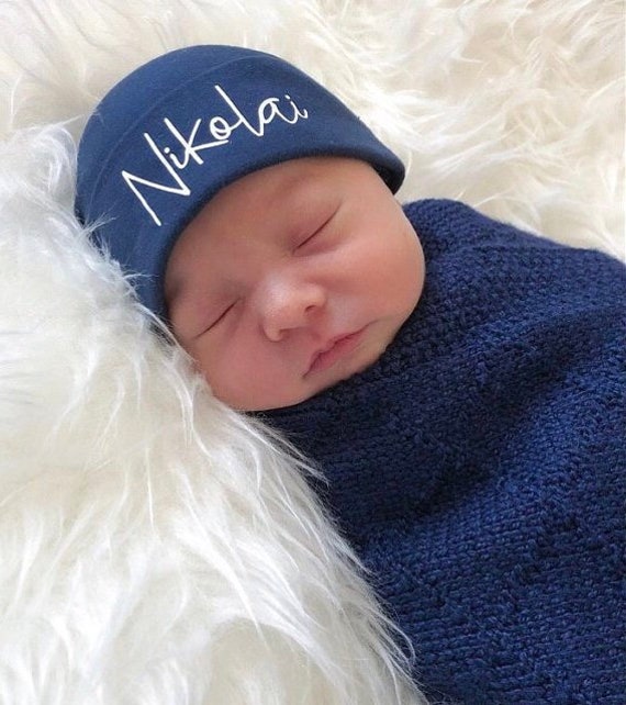 navy blue baby hat